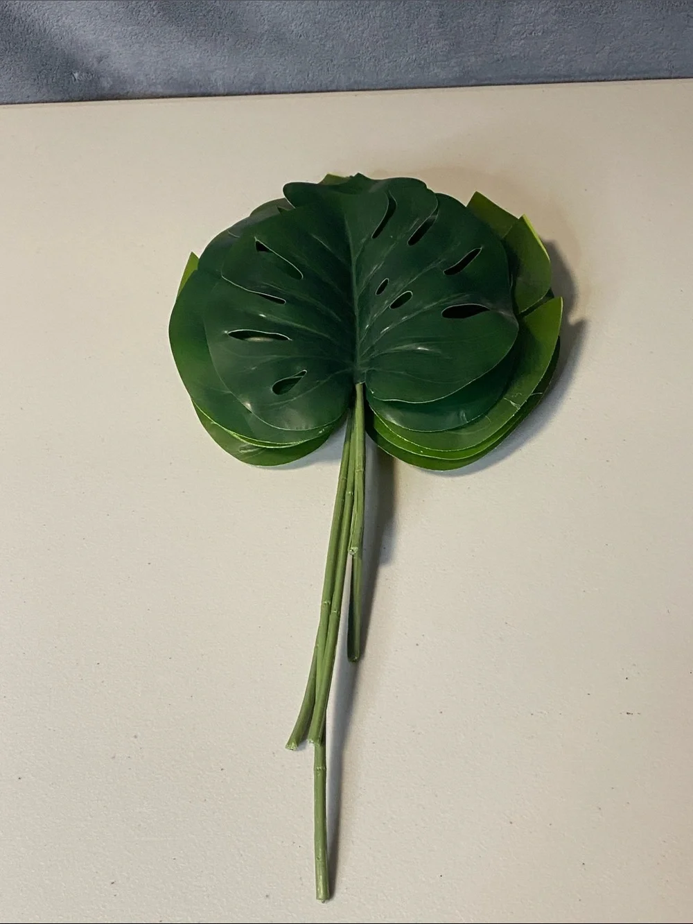 Set of 5 Faux Monstera Palm Leaves